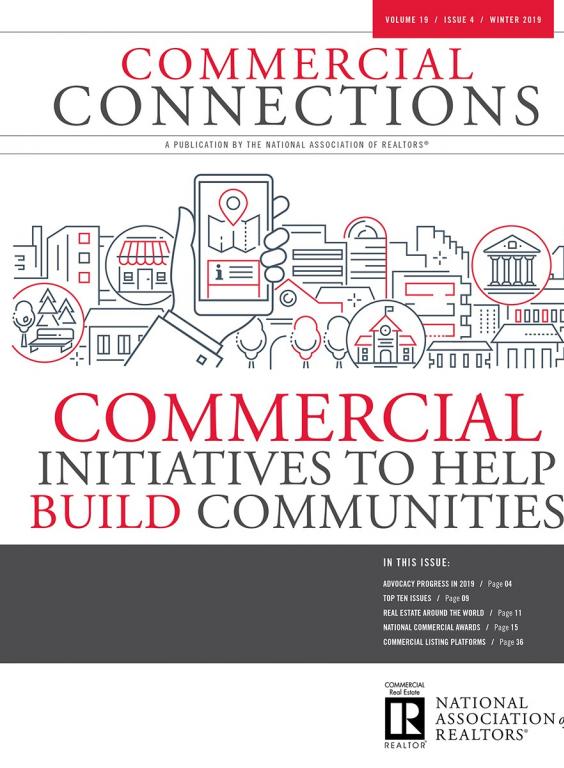 Commercial Connections Winter 2019 edition cover Commercial Initiatives to Help Build Communites